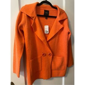 Forever 21 Orange Sweater Coat 🔸 Cardigan 🔸NWT